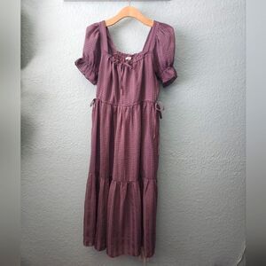 Madewell Puff Sleeve Midi Dress - Fig